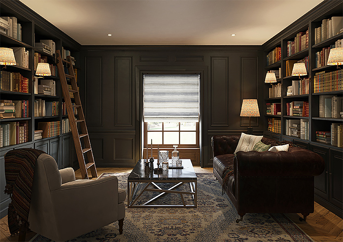 Ombre Velvet, Overcast - Twist&Fit Roman Blind - Image 8